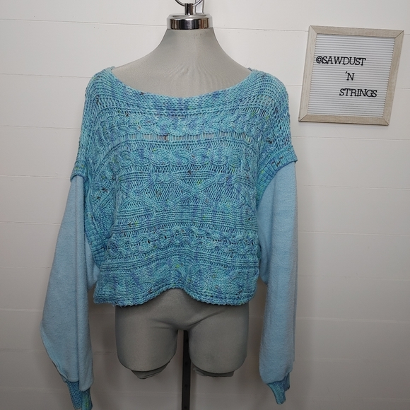 Free People knit fleece sweater S - Picture 2 of 12